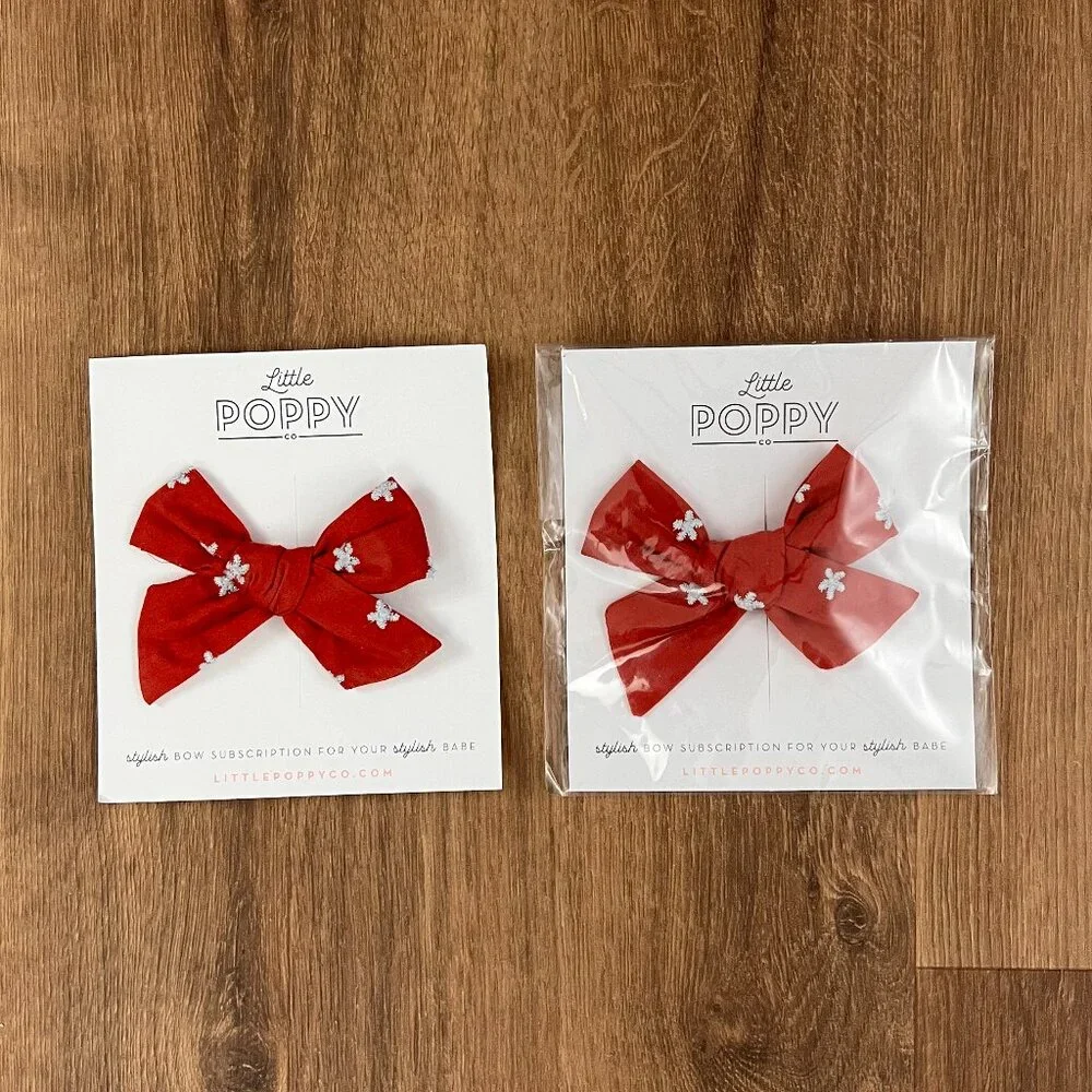 NEW Little Poppy Co Red Bows Bundle